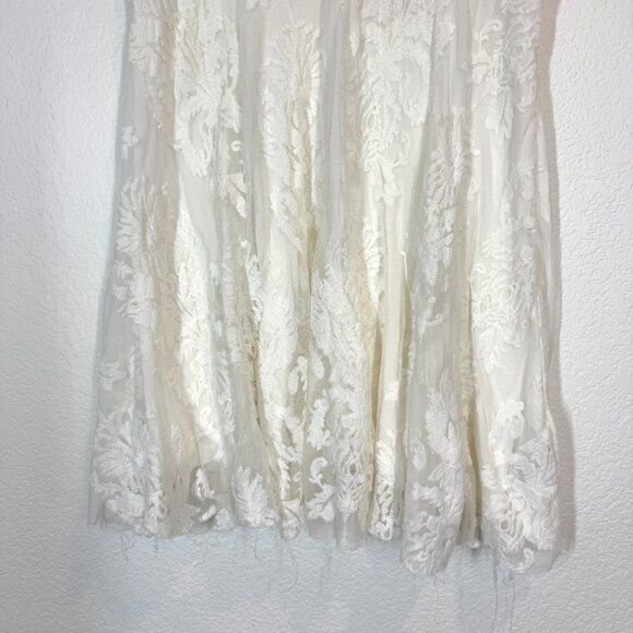 Free People Sleeveless Reign Over Me Dress Mini Lace Retro Cottagecore Boho 6 - Picture 8 of 14
